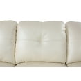 thumbnail image 7 of Ainehome 97.2" W White Faux Leather Living Room Sofa, L Shape Sectional Sofa with Ottoman, 7 of 7