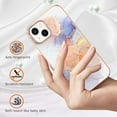 thumbnail image 4 of Nalacover for iPhone 14 Slim Case, Fish Scale Marble Pattern Soft TPU Shockproof Lens Protection Cover for Women Girls, Compatible with MagSafe Wireless Charging Case,White Marble, 4 of 5