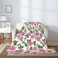 thumbnail image 2 of Sikiie Rose Flowers Cozy Flannel Fleece Throw Blanket: Lightweight & Thick for All Seasons - Perfect for Women, Men, & Kids"50"x40", 2 of 6