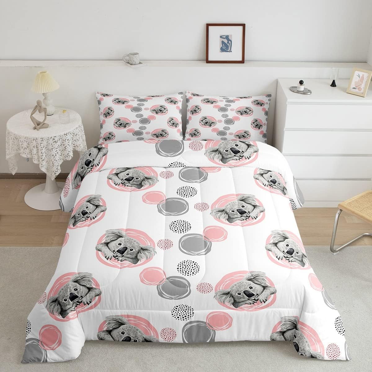 YST Kids Cute Koala Queen Comforter Set Kawaii Koalas Bedding