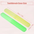 thumbnail image 4 of Unique Bargains 2 Pcs Plastic Lightweight Traveling Toothbrush Holders Case for Travel Business 7.48"x1.06" Yellow Green, 4 of 7