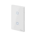 thumbnail image 1 of TFixol SONOFF T0US-TX Smart Wifi Wall Switch with Mobile Remote Control, 86 Type US Panel, 2-Gang, 10A, White, 220-250V, Touch Design, Voice & App Control, 1 of 6