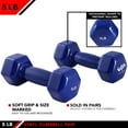 thumbnail image 7 of JFIT Vinyl Dumbbell (Set of 2), 5 LBS, 7 of 7