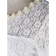 thumbnail image 6 of Fashion Womens Classic Chinese Collar Long Sleeve Lace Overall Dress White, 6 of 6