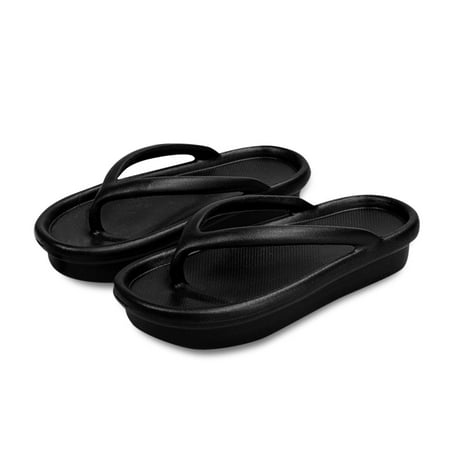 

〖Yilirongyumm〗 Black 38-39 Slippers For Women Couple Quick-Drying Flat Platfrom Indoor Beach Flip Flops Slippers