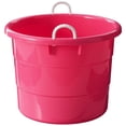 thumbnail image 2 of Homz Plastic 18 Gal Utility Storage Bucket Tub w/ Rope Handle, Pink (2 Pack), 2 of 9