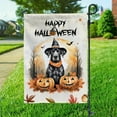 thumbnail image 3 of Happy Halloween Great Dane Witches Hat Pumpkin Carving Garden Flag 12x18in Double Sided Danes Dog Lover Gifts Outdoor Decor - 02019, 3 of 5