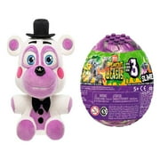 Five Nights at Freddy's Pizza Simulator - Helpy Collectible Figure + Mega Construx Breakout Beasts Goldengrowl, Pack of 2