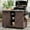 Dark Brown, variant on S-HOME Versatile Outdoor Bar Cart with Foldable Grill Table, 78.3 Inch Wooden Grill Station Featuring Ample Storage for BBQ Essentials in Your Garden, Dark Brown