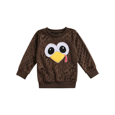 

Thanksgiving Toddler Baby Clothes Long Sleeve Turkey Sweatshirt Top Shirt