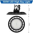thumbnail image 3 of 100-Watt Black Integrated LED UFO High Bay Light Dimmable LED Daylight For Garage, 3 of 9
