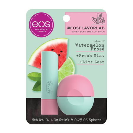 eos flavorlab Stick & Sphere Lip Balm - Watermelon Frosé | 0.39 oz | 2 count