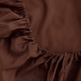 thumbnail image 3 of Fitted Sheet 1 Piece - 400 Thread Count & Breathable Fits Upto 15" Deep Pocket, 100% Egyptian Cotton Extra Long & All Around Elasticized Mattress Covers - Chocolate Solid, Twin Size, 3 of 6