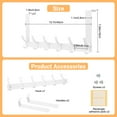 thumbnail image 4 of Skycase Over the Door Hooks, Door Hangers Hooks with 6 Hooks, Heavy Duty Hook Coat Rack for Living Room, Bathroom, Bedroom, Kitchen Hanging Clothes, Towels, Hats, Coats, Bags,Double Layer, 4 of 9