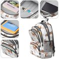 thumbnail image 4 of Highland Cow and Flower Print Backpack for School, Cute School Bag with Adjustable Shoulder Straps and Padded Back, 16.9"x12.6"x5.9", 4 of 5