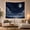 Lake and Mountains, variant on Full Moon Above Silver-Lined Clouds, Peaceful Celestial Art for Space Lovers, Night Sky Decor, Housewarming Gift, Tapestry Wall Hanging for Bedroom and Living Room