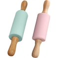 thumbnail image 1 of 2 pcs Silicone Rolling Pin, Baking Rolling Pin, Silicone Rolling Pin, Anti-Rust Rolling Pin, Suitable for Cakes, 1 of 5
