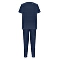 thumbnail image 5 of Timegard Ensemble 2 Pcs pour Femmes Manches Courtes Col Rond et Pantalon à Taille Élastique avec Cordon de Serrage Ensembles Décontractés Confortables, 5 of 5