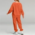 thumbnail image 4 of VBTAPA Women's 2 Piece Outfits Solid Casual Tracksuit Long Sleeve Crewneck Pullover Tops and Pants Sets Jogger Sweatsuit Set with Pockets Prime Big Deal Days Orange L, 4 of 8