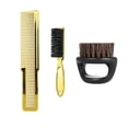 thumbnail image 1 of fastboy Ensemble de Peignes de Barbier Brosse de Finition Professionnelle Or, 1 of 6