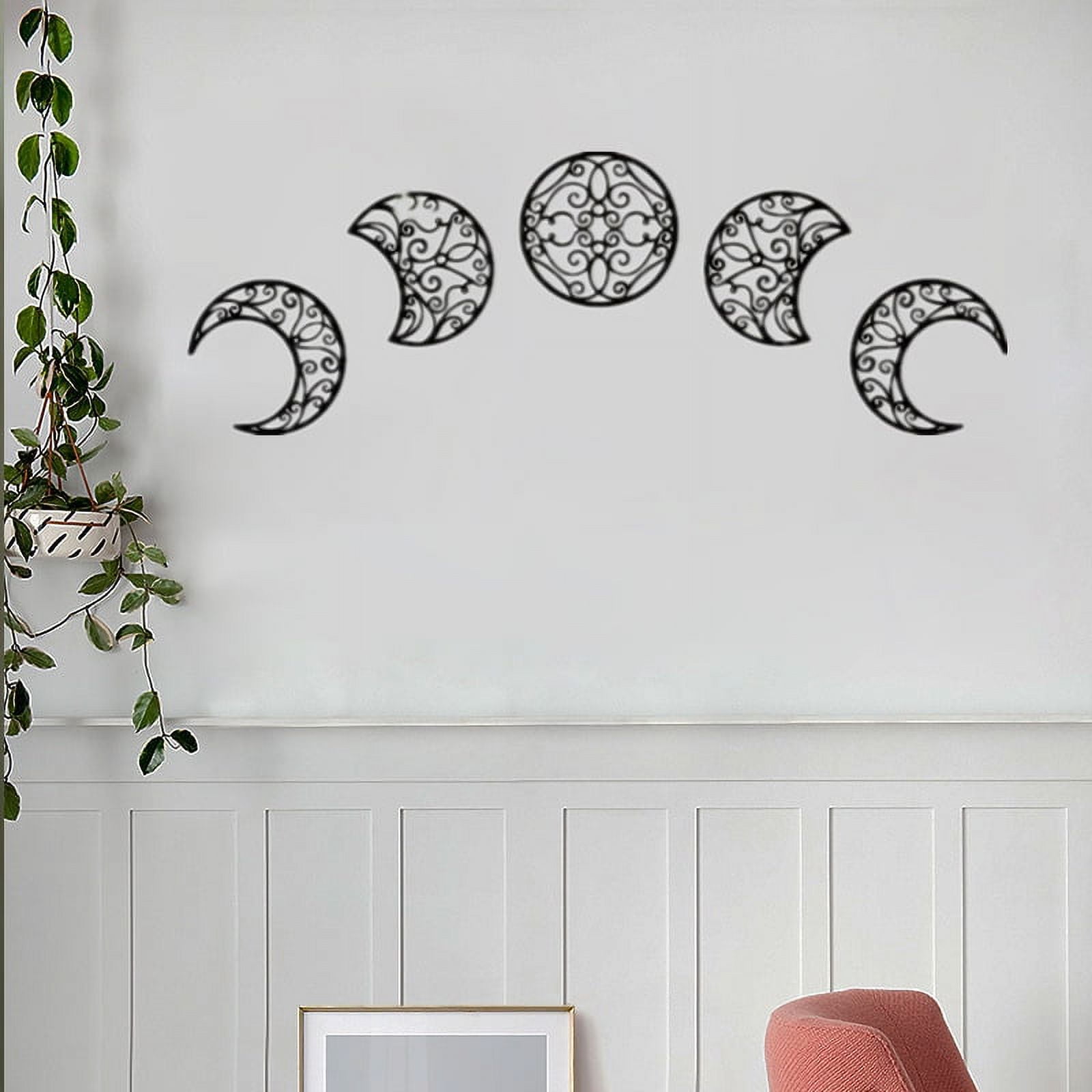 3D Wall Stickers Creative Wooden Moon Cycle Spacious Lunar Eclipse