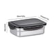 thumbnail image 3 of Fiambrera de acero inoxidable con tapa hermética | Recipiente hermético de gran capacidad | Caja de preparación de comidas resistente al calor para trabajo, viajes, camping, picnic, 3 of 7