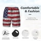 thumbnail image 3 of Balery America Flag Glitter Bañador para hombre, shorts de playa de secado rápido con entrepierna y forro de compresión-Large, 3 of 6
