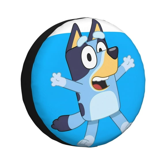 Saiise Bluey Print Rv Spare Tire Cover Wheel Tire Cover for Travel Trailers Protectors Weatherproof Dust-Proof for Camper Trailer Truck SUV Rv Universal-14 inch