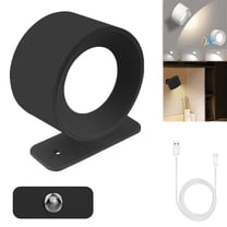 Lights of Sweden Wall Lights, 2025 New Rechargeable Wall Mounted Sconces with 1200mah Battery, Living Room Gadgets, LED Wall Lights, for Bathroom, Living Room, Kitchen(Black)