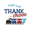 Distinctivs Red and Blue Train Birthday Party Thank You Labels, 40 Stickers