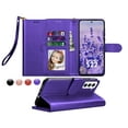 thumbnail image 1 of Galaxy S22+ 6.6" Case, Galaxy S22+ 6.6" Wallet Case, Galaxy S22+ 6.6" Leather Case, Tekcoo PU Leather Folio Flip Cover Magnetic Closure TPU Shockproof Protective Case Kickstand Strap -Purple, 1 of 11