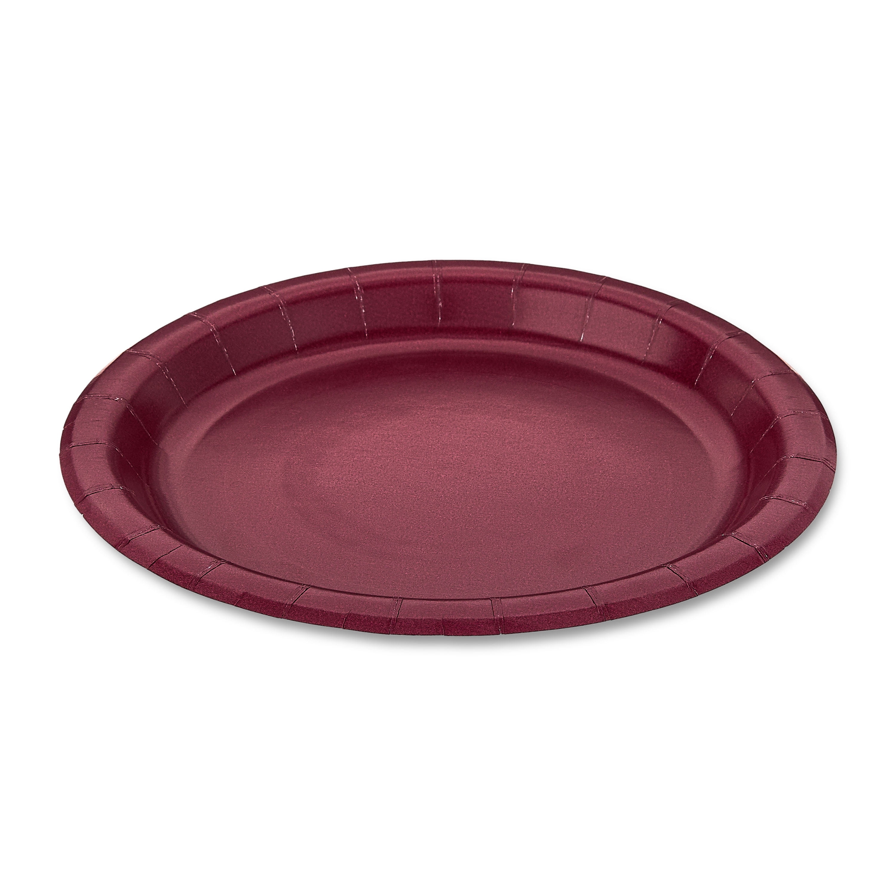 Disposable Paper Plates, 7", Burgundy, 24 Pieces, by Way To Celebrate