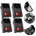 thumbnail image 1 of Premium 3Pin IEC320 C14 Inlet Module Plug Fuse Switch Male Power Socket, 1 of 9