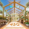 thumbnail image 6 of Jocisland 8x9.5 ft Wooden Greenhouse with Lockable Door, Walk-in Cedar Structure, Adjustable Roof Vents, Polycarbonate Panels for Outdoor, Garden, 6 of 9