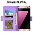 thumbnail image 6 of Asuwish Compatible with Samsung Galaxy S7 Wallet Phone Case and Tempered Glass Screen Protector Flip Credit Card Holder Stand Mandala Flower Cell Cover for S 7 7s GS7 SM-G930V G930A Women Men Purple, 6 of 9