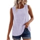 thumbnail image 3 of Camisas Y Tops de Verano de Mujer Cuello Redondo Camisa sin Mangas de Rayas Tela Cómoda Casual para Citas, Ocasional, Fiesta, Playa, Trabajo, 3 of 8