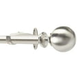 thumbnail image 4 of Deco Window 36 to 66 Inches Adjustable Curtain Rod for Windows with Round Finials & Bracket Set (1'' Diameter, Satin Silver), 4 of 7