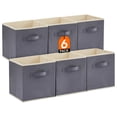 thumbnail image 1 of Cubos de almacenamiento Lifewit, plegables, 28 cm, tela gris, 1 of 7