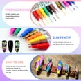 thumbnail image 4 of 12 Colors Nail Art Pens Set, 0.5 MM 3D Nail Color Pens, Waterproof and Quick-Drying Paint Markers, Drawing Painting Liner Brush for DIY Nail Art Beauty Adorn Manicure Tools, 4 of 9
