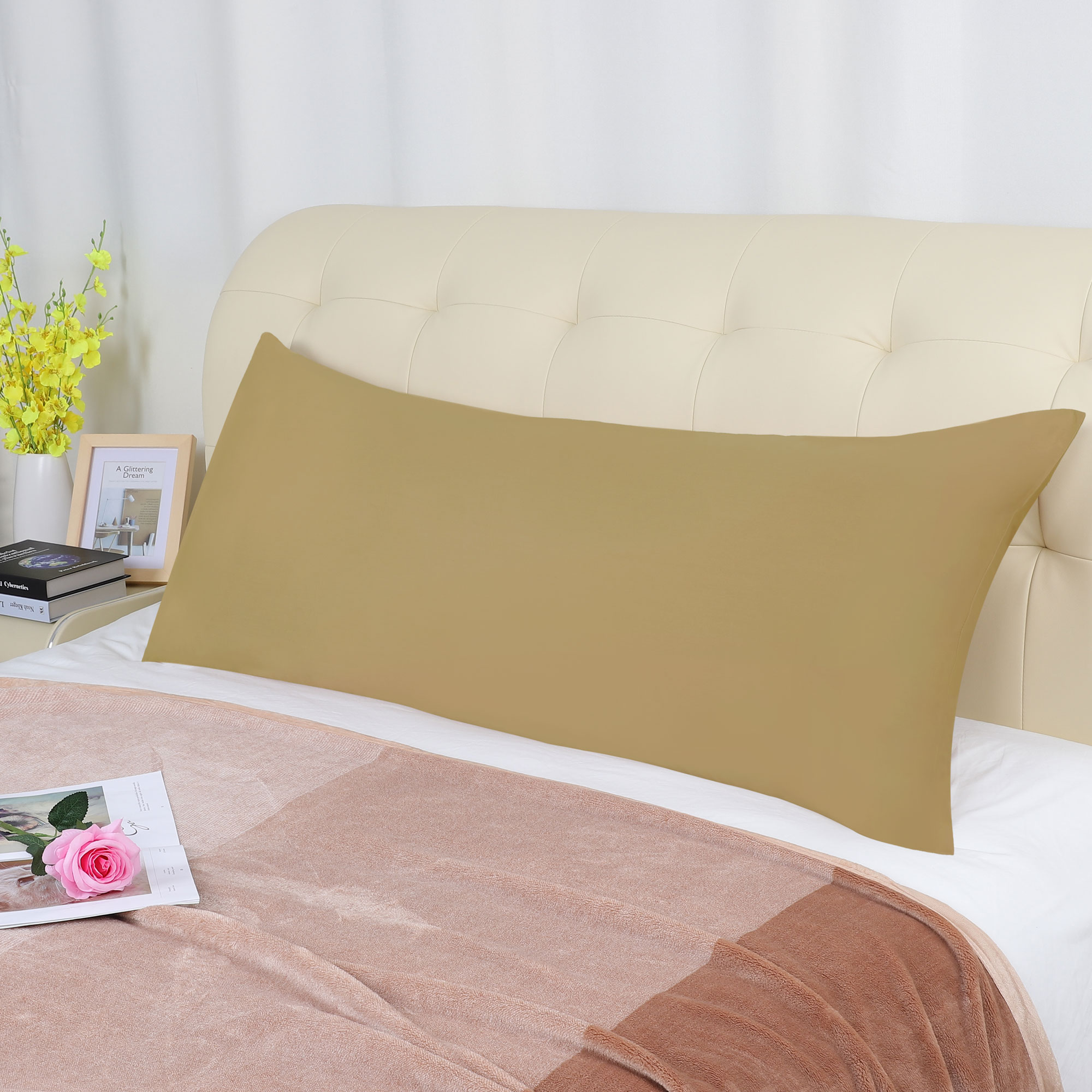 SilkySoft Pillowcase Pillow Case Cover w Zipper 280 Thread Count 1Pcs