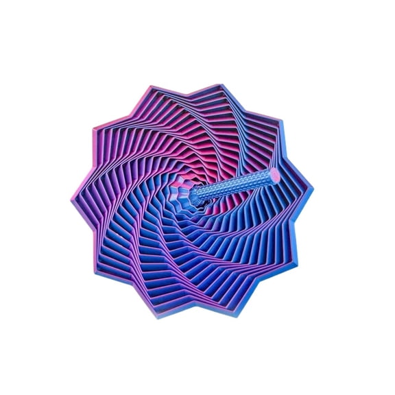 3D Star Fidget ,3D Printed Fidget Toys with Handle, Fidget Star Dual Motion Sensory , Color-Changing Spiral for Stress Relief and Focus, Gift for ADHD and Office Desk (Blue)