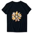 thumbnail image 2 of ZHUGeLI Women's Printed Round Neck Short Sleeved T-shirt Top Short Sleeved Round Neck Top/shirt Up to 50% off Clearance, 2 of 3