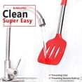 thumbnail image 4 of Pack of 2 Silicone Solid Turner,Non Stick Slotted Kitchen Spatulas,High Heat Resistant BPA Free Cooking Utensils,Ideal Cookware for Fish,Eggs,Pancakes, 4 of 6