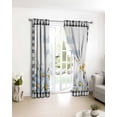 thumbnail image 5 of Hello Spring Blackout Curtains for Living Bedroom, Spring Floral Watercolor Flower White Daisy Butterfly Black Plaid 54 In Long Thermal Insulated Darkening Drapes Grommet Window Treatments 52x54 In, 5 of 9