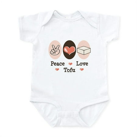 

CafePress - Peace Love Tofu Infant Bodysuit - Baby Light Bodysuit Size Newborn - 24 Months