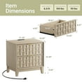 thumbnail image 2 of Nightstand with Charging Station, Modern 2 Drawer Bedside Table with Storage, 1 pack,Oak, 2 of 12