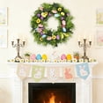 thumbnail image 4 of QuanTara Easter Egg Rattan Wreath Decoration 15.75in, Multicolor Plastic Easter Party Garland, Spring Door Wall Hanging, Holiday Home Decor, 4 of 6