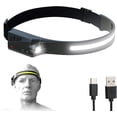 thumbnail image 1 of Linterna frontal LED con iluminación de 230°, resistente al agua, 4 modos, linterna frontal con sensor de movimiento, linterna frontal USB para senderismo, correr, pescar, acampar Fokelyi WMZL-2302, 1 of 8