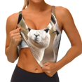 thumbnail image 3 of Yiaed Cute Alpaca in Daze Print Ladies Waistcoat Women Sports Vest Vest Sports Women Sports Top Yoga Vest for Women-, 3 of 8