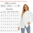 thumbnail image 5 of Button Down Blouses for Women Long Sleeve Pleated Tops Casual Business Blouse for Office Wear Chiffon Elegant White Shirt for Women, 5 of 5